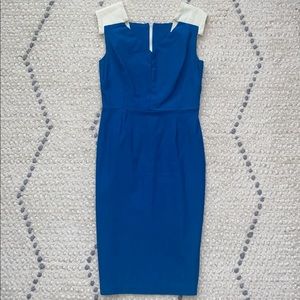 Blue, Form fitting sheath dress